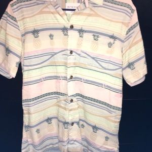 Pineapple Flamingo Light Weight Button Up